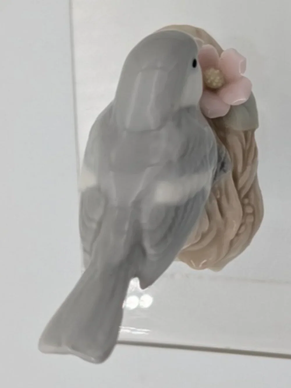 Vintage George Good Porcelain Bird with Flowers Figurine
